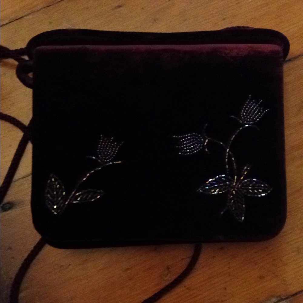 Gap velvet clutch purse